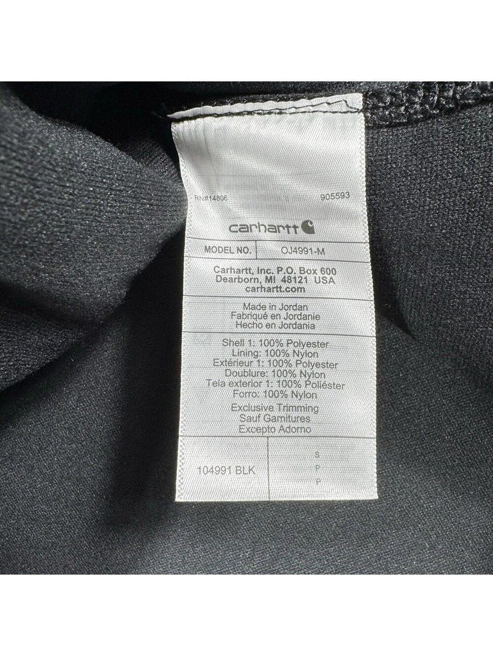 Carhartt Jacket Mens Small Black Brown Sherpa Pullover Sweater Button Snap RELAX